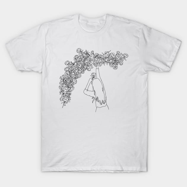 Plant Lady Flower Install T-Shirt by themintgardener